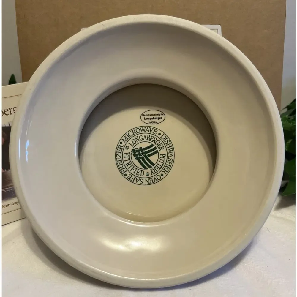 New In Box Longaberger Woven Traditions Candle Holder Pottery 3163690